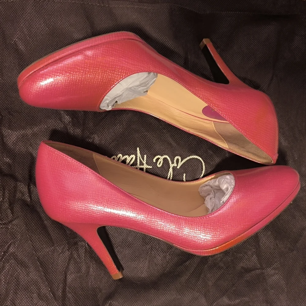 Cole Haan Degrade Color Fuchsia Orange Nike Air Leather Pumps 7.5